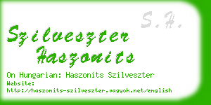 szilveszter haszonits business card